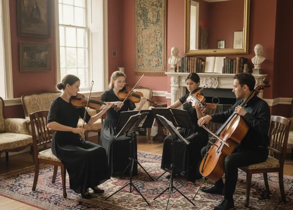 String quartet playing, demonstrating active listening